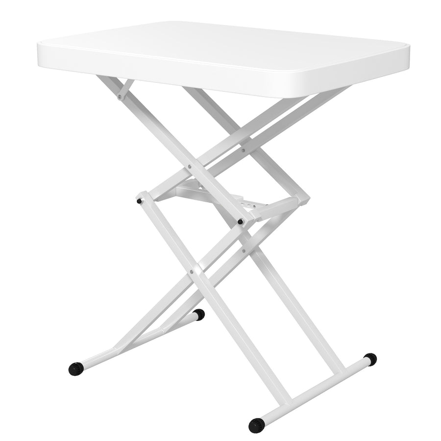 Fällbart trädgårdsbord 65 x 45 x 70 cm, stål/plast, vitt