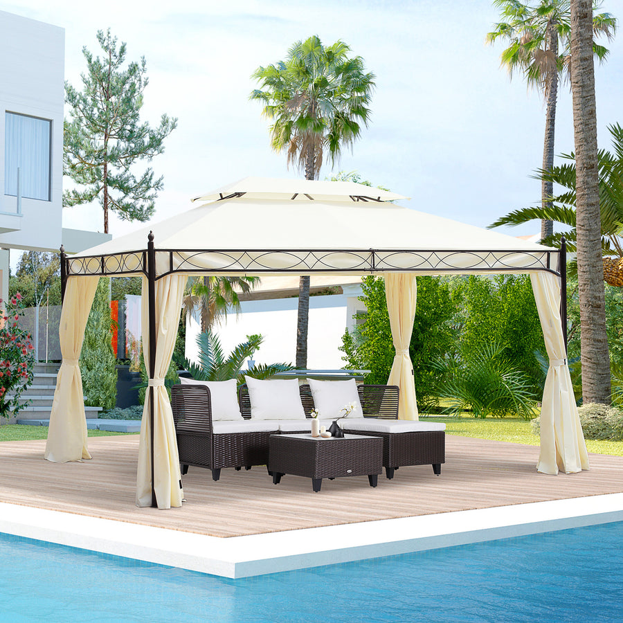 Lyxpaviljong 3 x 4 m, beige