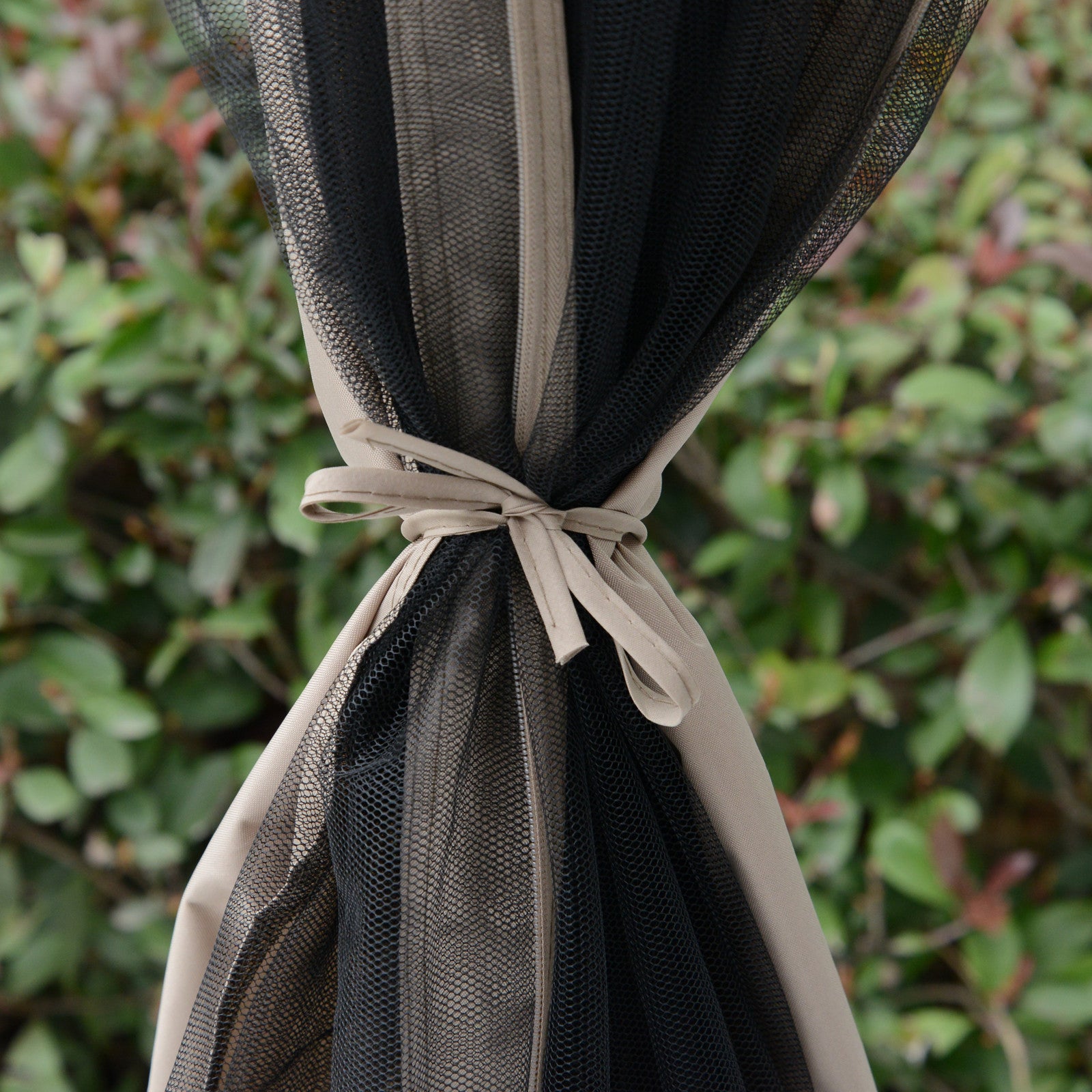 Puutarhapaviljonki 3 x 3m Hyttysverkolla, Harmaa