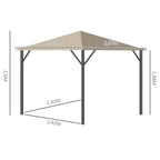 Puutarhapaviljonki 3 x 3m, Khaki
