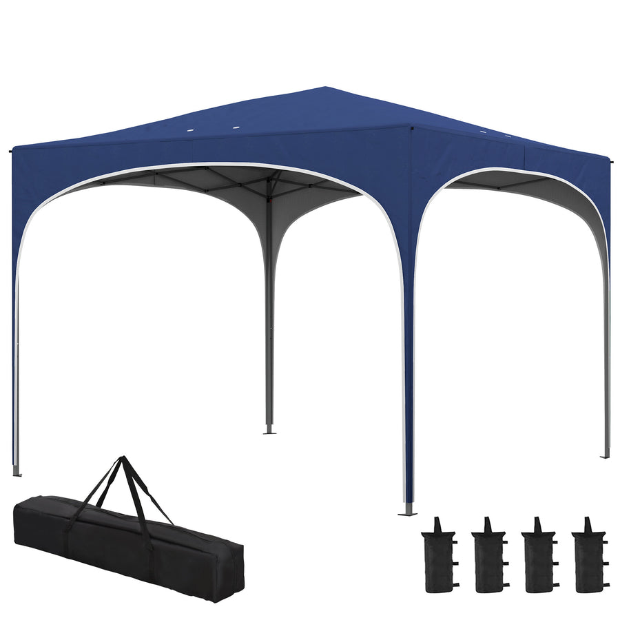 Pop-up-tält 3 x 3 m, blått
