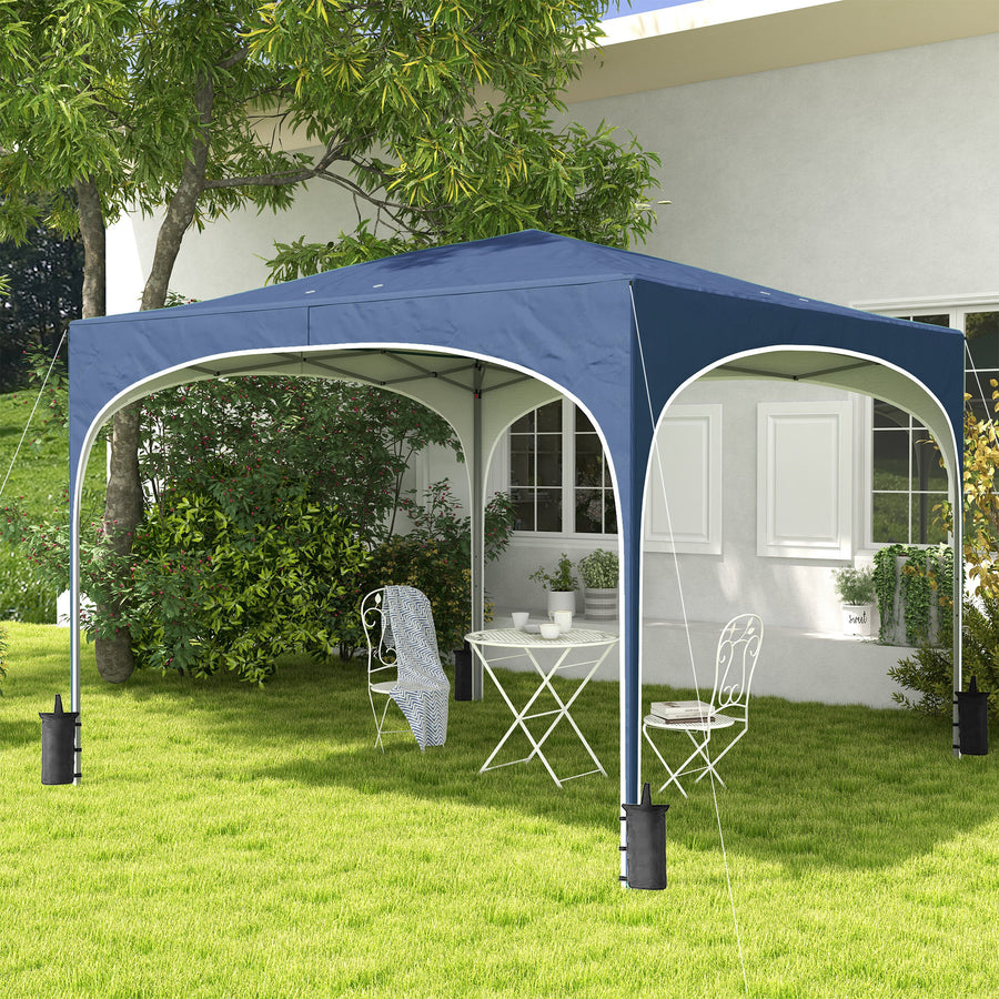 Pop-up-tält 3 x 3 m, blått
