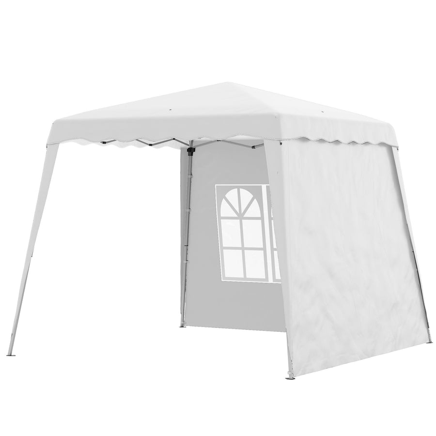 Pop-up-tält 2,4 x 2,4 m, vitt