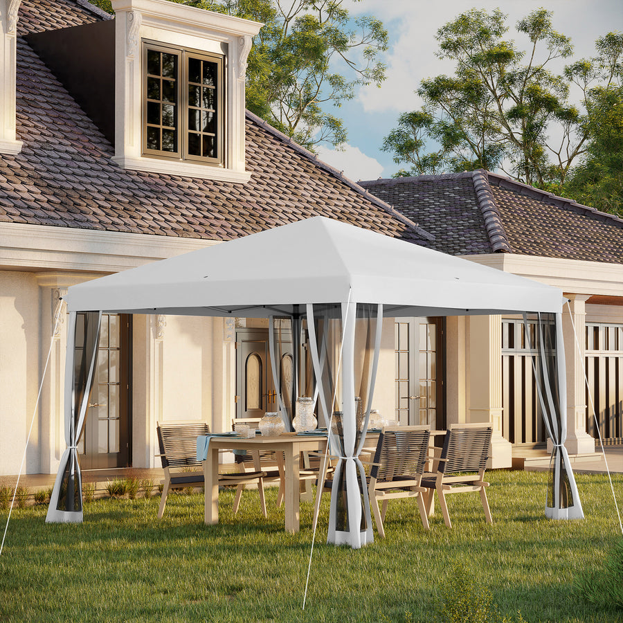 Pop-up-tält 3 x 3 m, krämvit