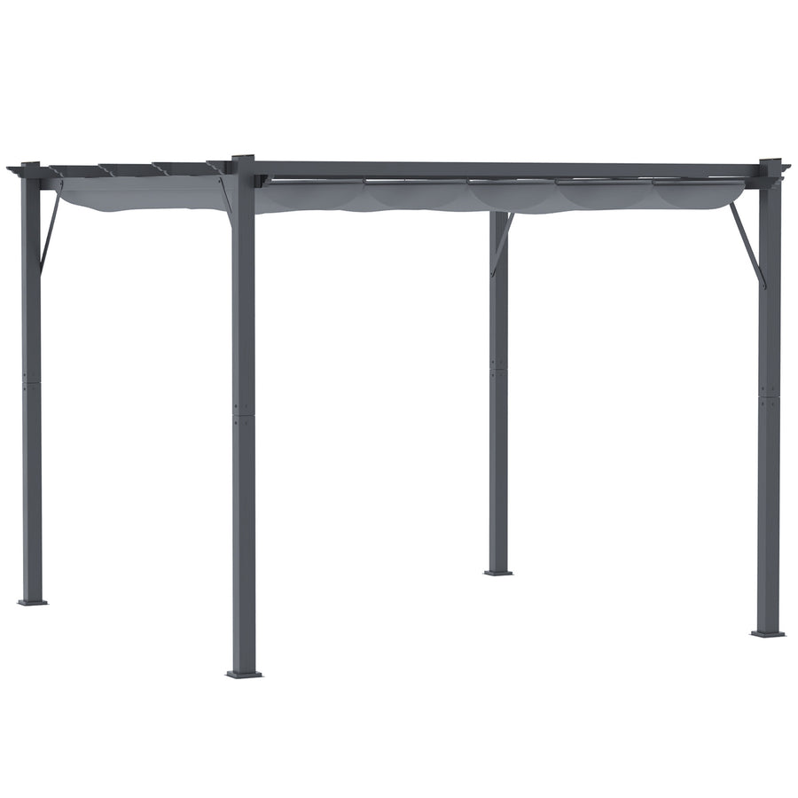 Pergola / Terrassöverbyggnad 3x3m, Mörkgrå