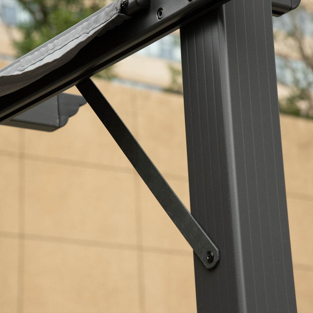 Pergola / Terassikatos 3x3m, Tummanharmaa