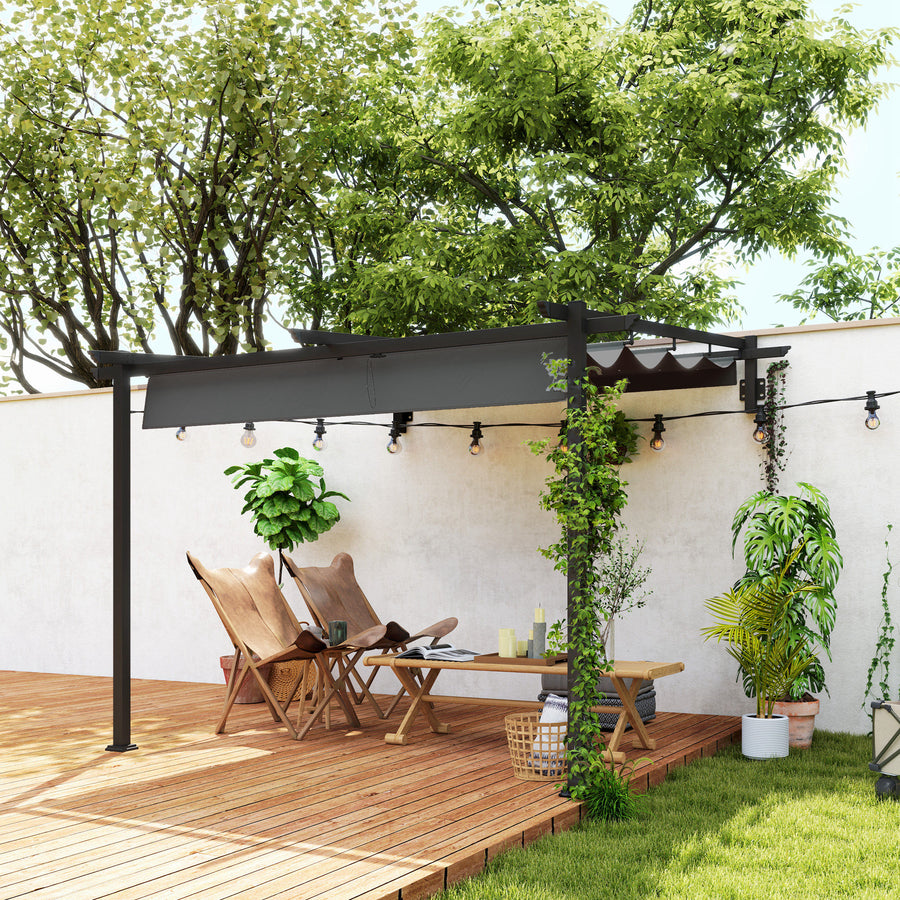 Pergola / Terrassöverbyggnad 3x3m, Grå