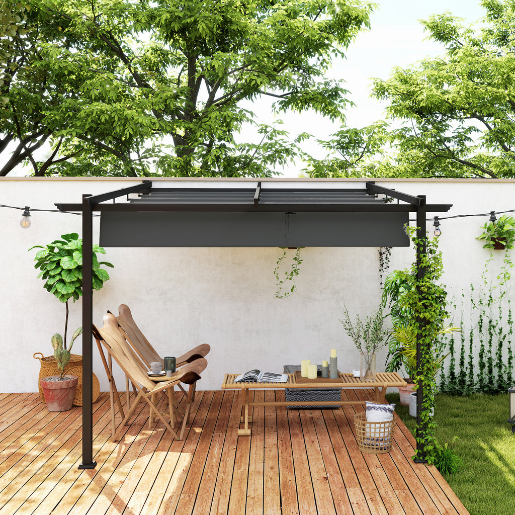 Pergola / Terassikatos 3x3m, Harmaa