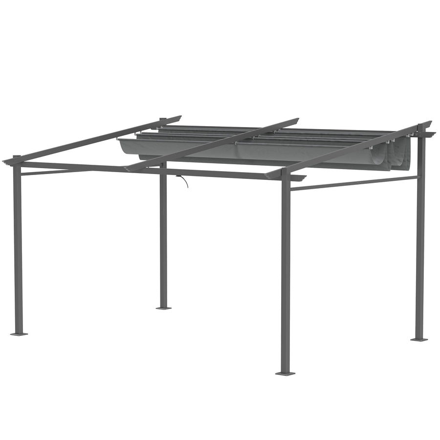 Pergola / Terrassöverbyggnad 4x3m, Mörkgrå