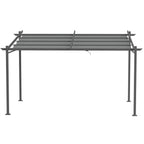 Pergola / Terassikatos 4x3m, Tummanharmaa