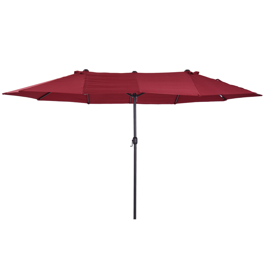 XXL Parasoll 455 x 270 cm, vinröd
