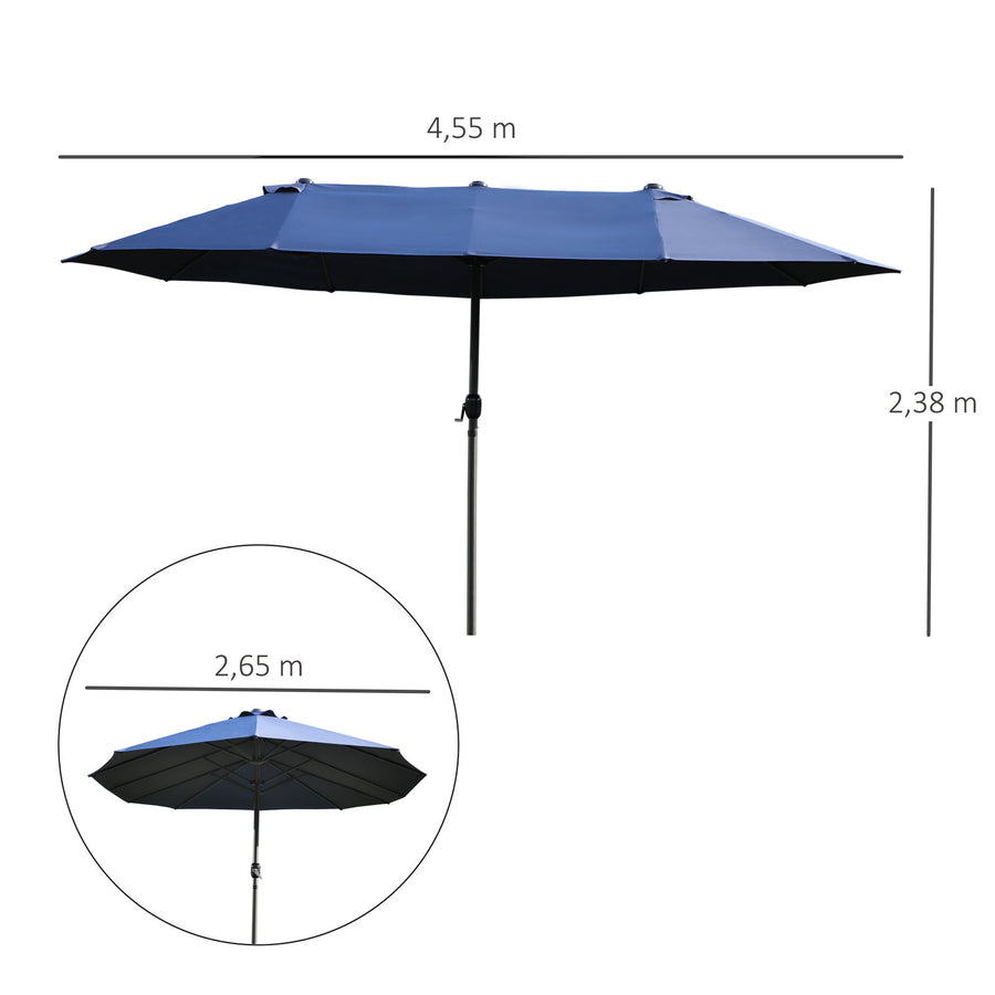 XXL Aurinkovarjo 455 x 270cm, Sininen