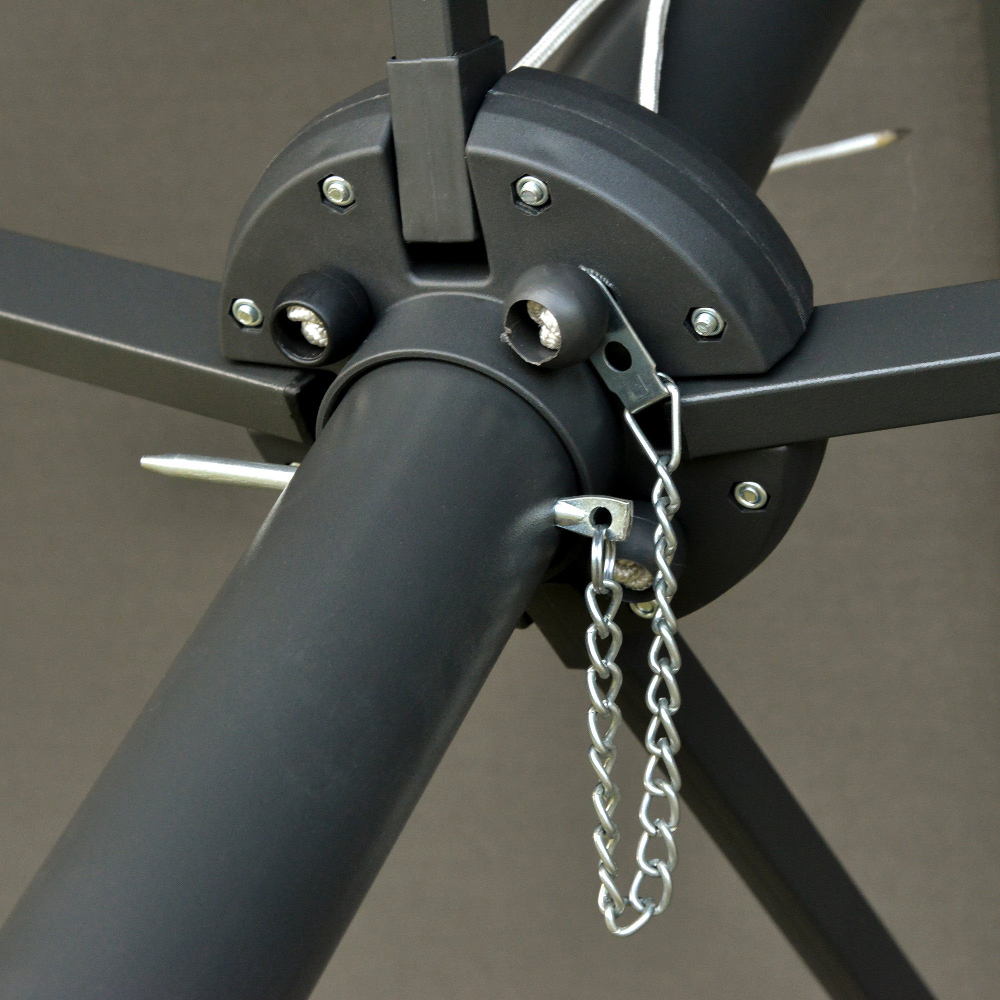 XXL Aurinkovarjo 440 x 260cm LED-Valoilla, Tummanharmaa