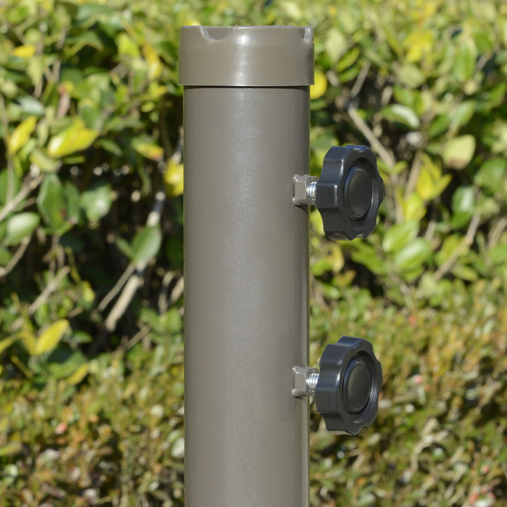 Aurinkovarjo 267cm, Vaaleanharmaa