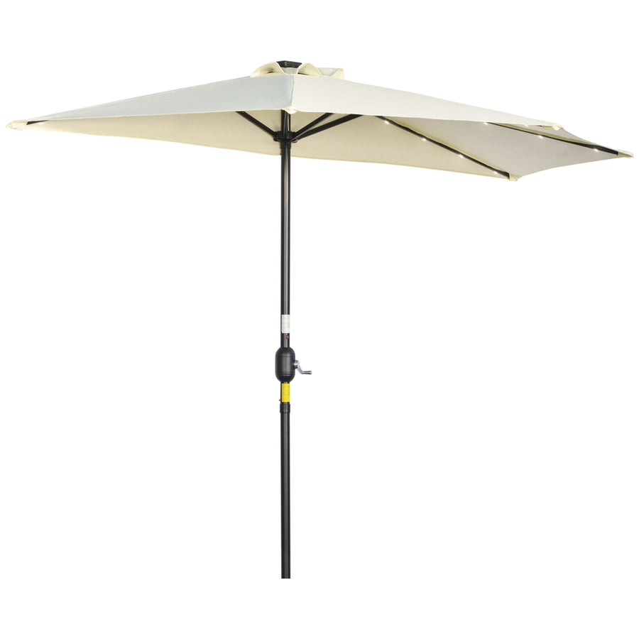 Aurinkovarjo 270 x 135cm LED-Valoilla, Beige