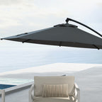 Riippuva Aurinkovarjo 293cm, Harmaa