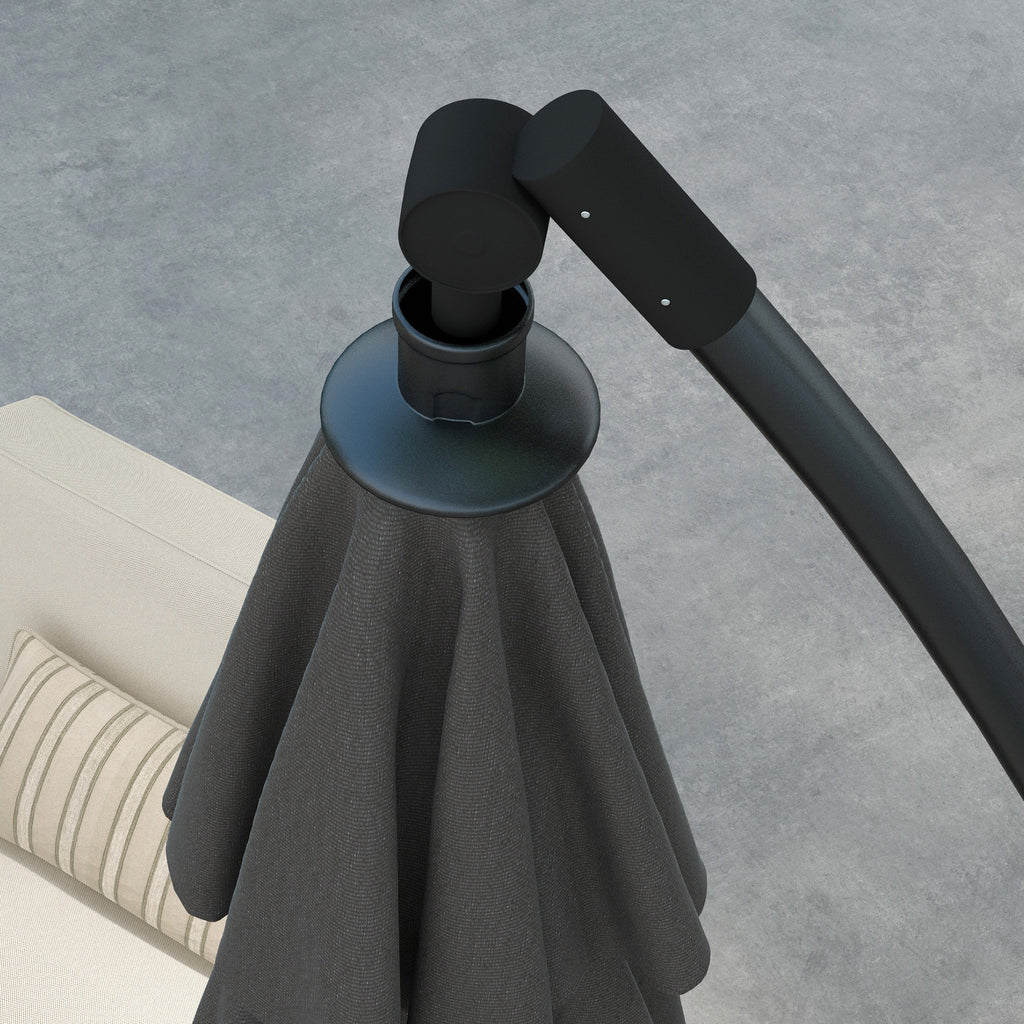 Riippuva Aurinkovarjo 293cm, Harmaa