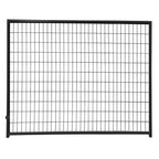 POHJOLAN LEMMIKKITARVIKE Matala Koiratarha 4 x 6 x 1,15 m, 24m2 Elementtitarha, Musta Teräs