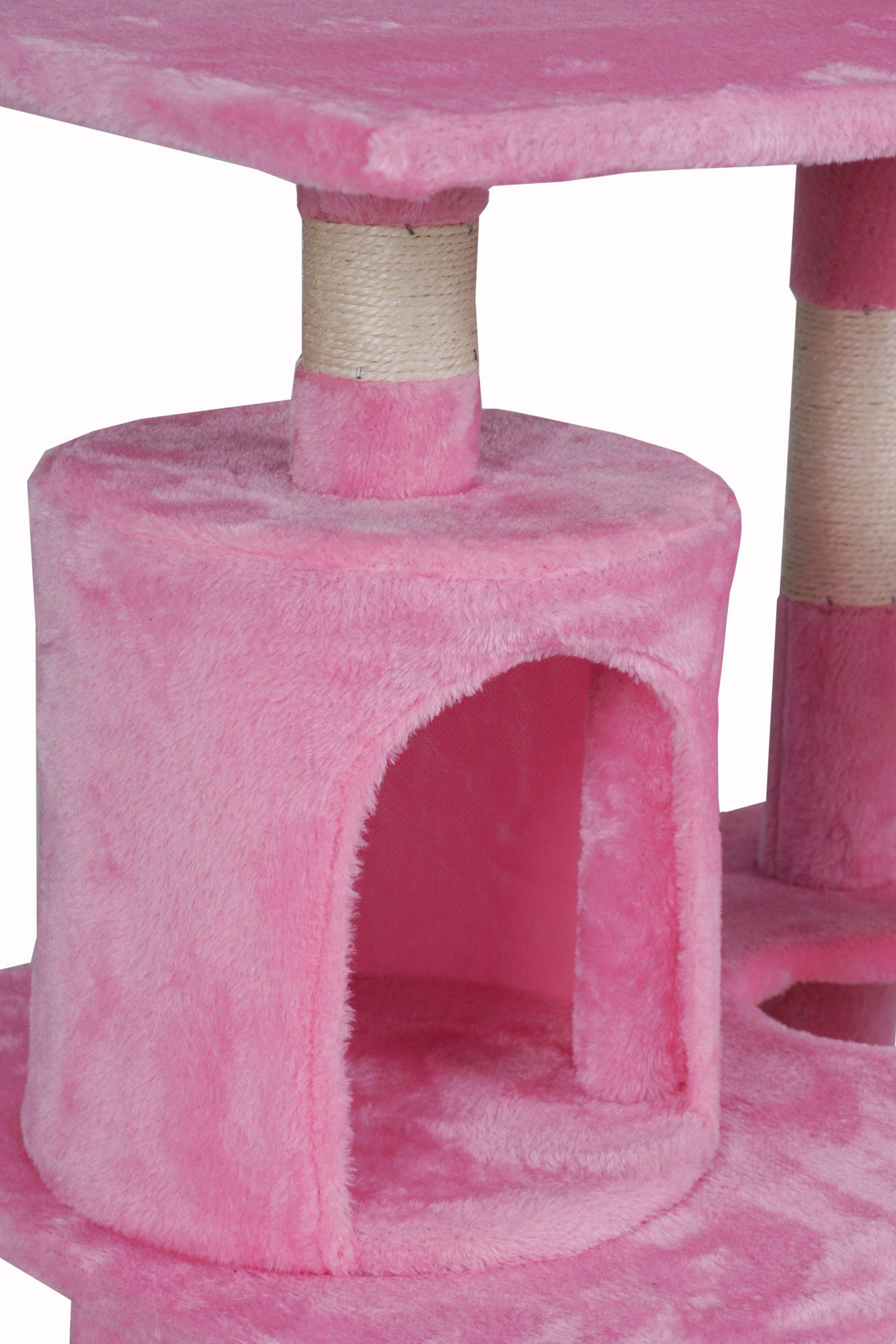 POHJOLAN LEMMIKKITARVIKE Kissan kiipeily-/raapimispuu 141cm, Pinkki