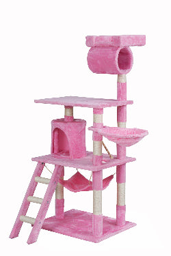 POHJOLAN LEMMIKKITARVIKE Kissan kiipeily-/raapimispuu 141cm, Pinkki