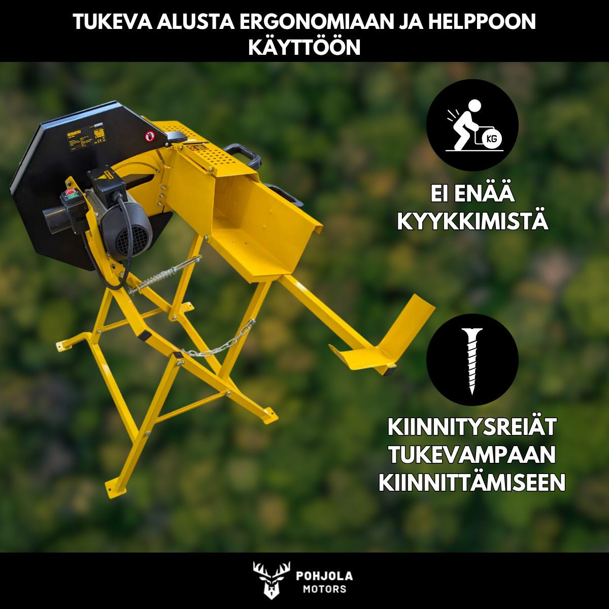 Klapisirkkeli 400 mm – 2200 W, 230 V, skärkapacitet 1000 x 140 mm