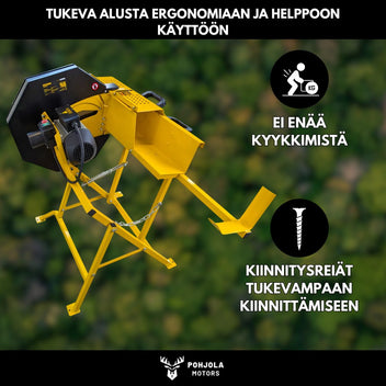 Klapisirkkeli 400 mm – 2200 W, 230 V, skärkapacitet 1000 x 140 mm