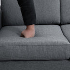 3-Istuttava Sohva 200 x 82 x 78 cm, Tummanharmaa