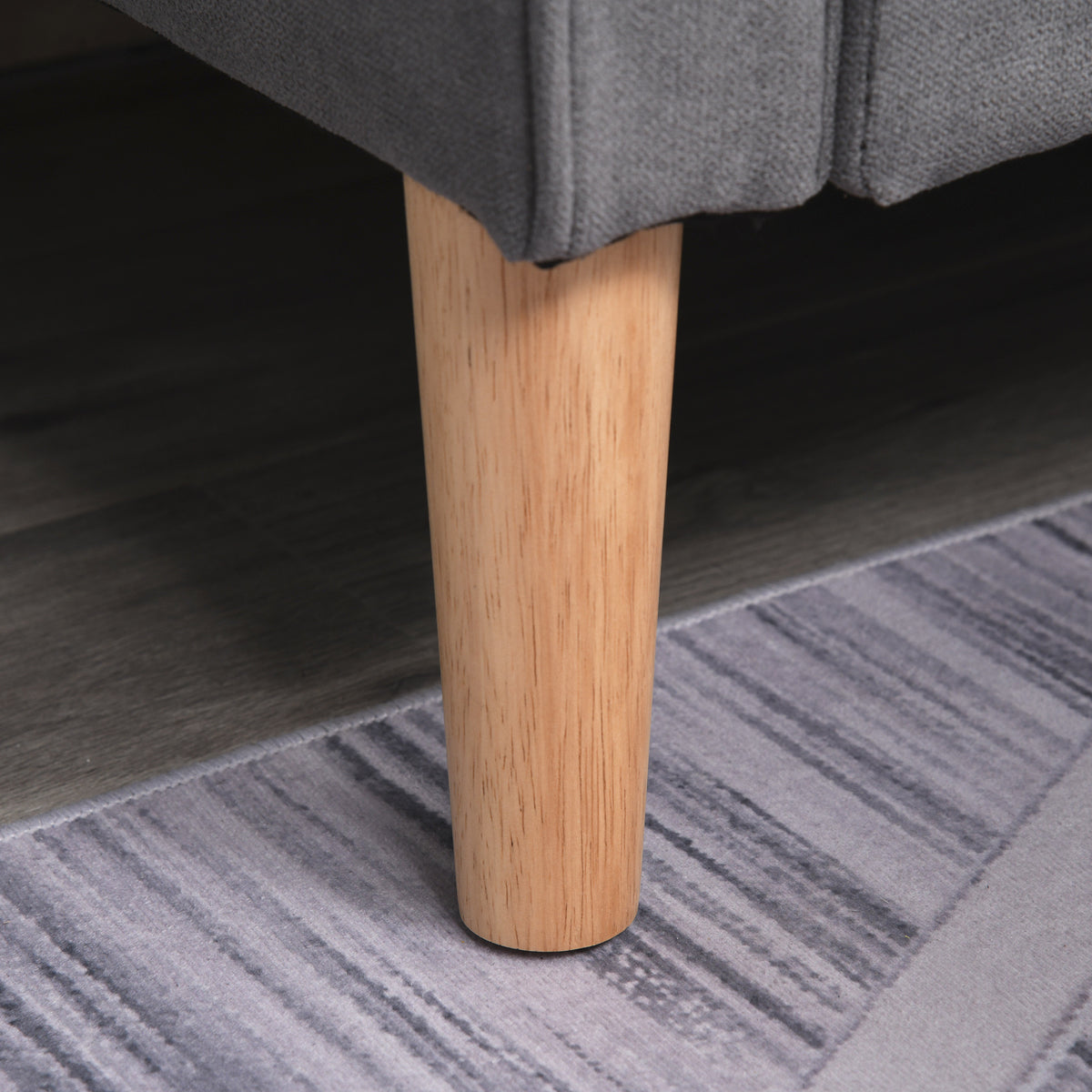 2-sits soffa med förvaring 117 x 62 x 78 cm, sammet, mörkgrå