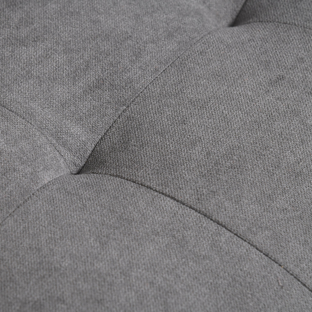 2-Istuttava Sohva Säilytystilalla 117 x 62 x 78 cm, Sametti, Tummanharmaa