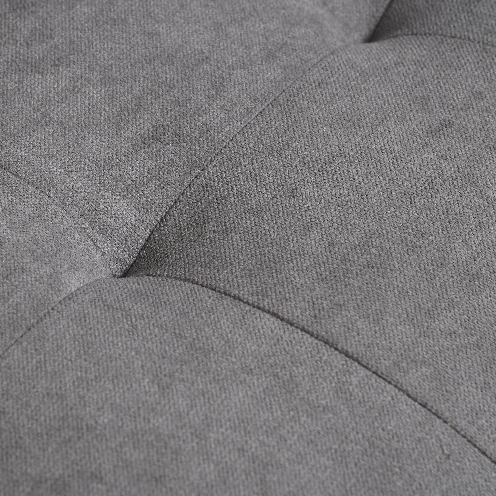 2-Istuttava Sohva Säilytystilalla 117 x 62 x 78 cm, Sametti, Tummanharmaa