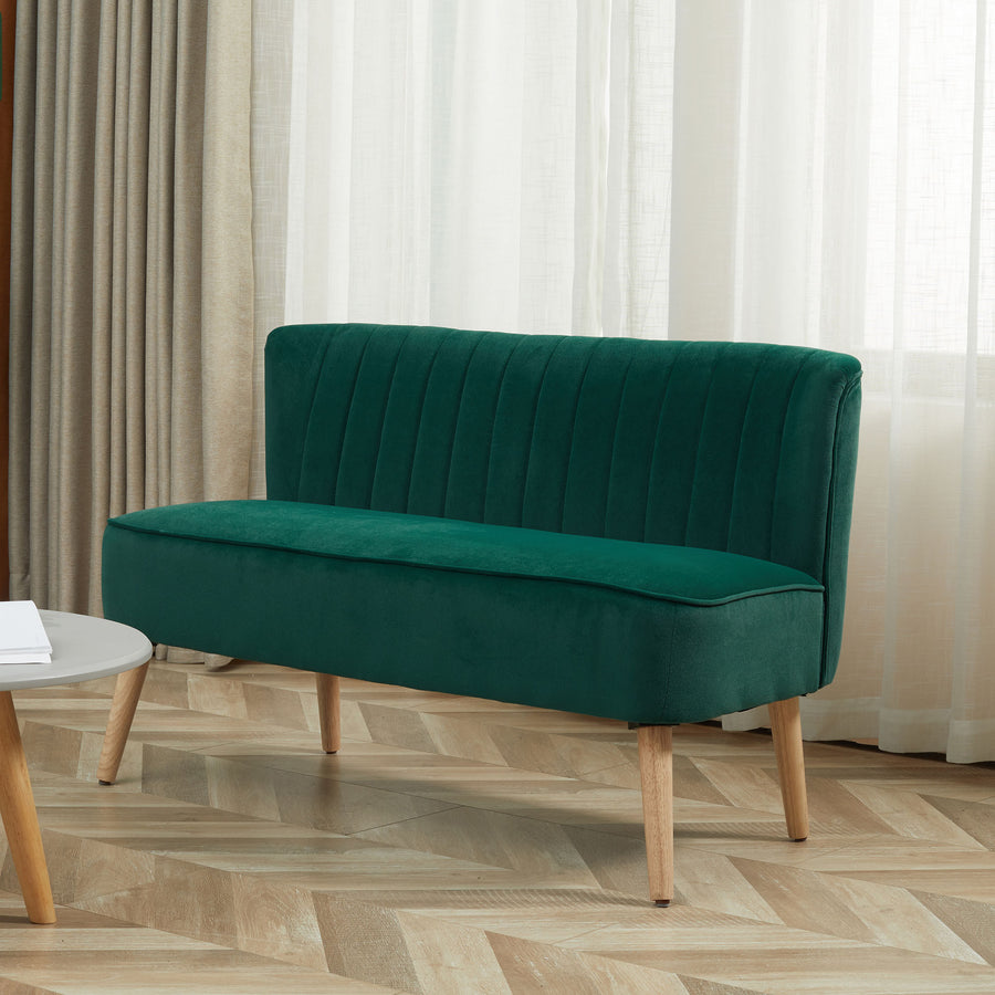 Retro Sohva 2-Istuttava, 117 x 56.5 x 77 cm, Vihreä