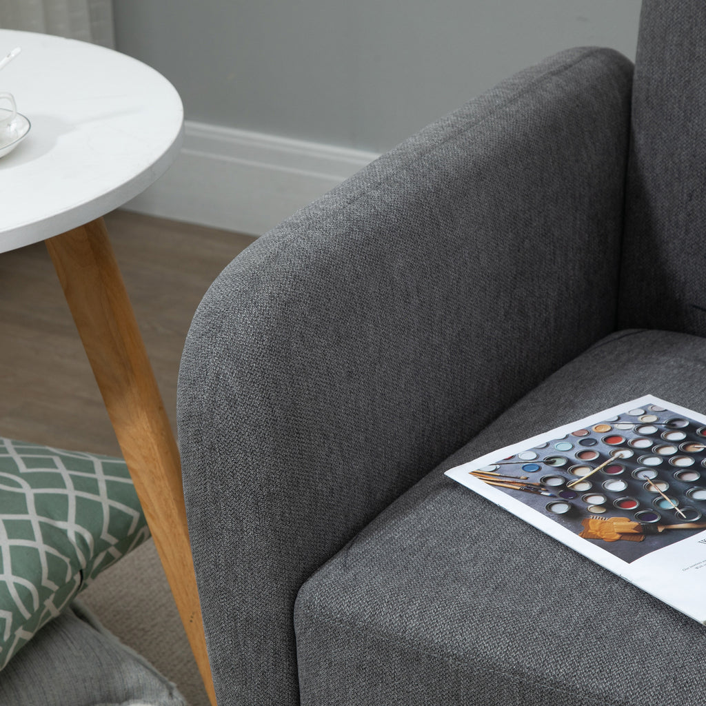 2-Istuttava Sohva 130 x 70 x 80 cm, Sametti, Harmaa