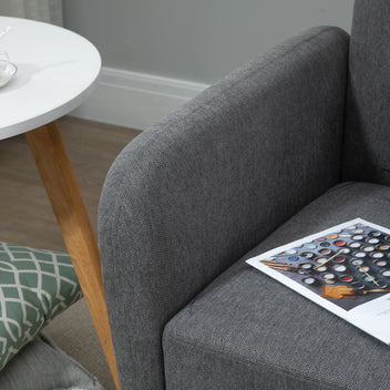 2-sits soffa 130 x 70 x 80 cm, sammet, grå