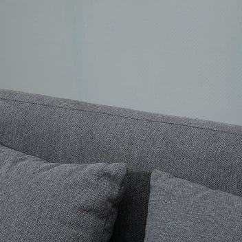 2-sits soffa 130 x 70 x 80 cm, sammet, grå