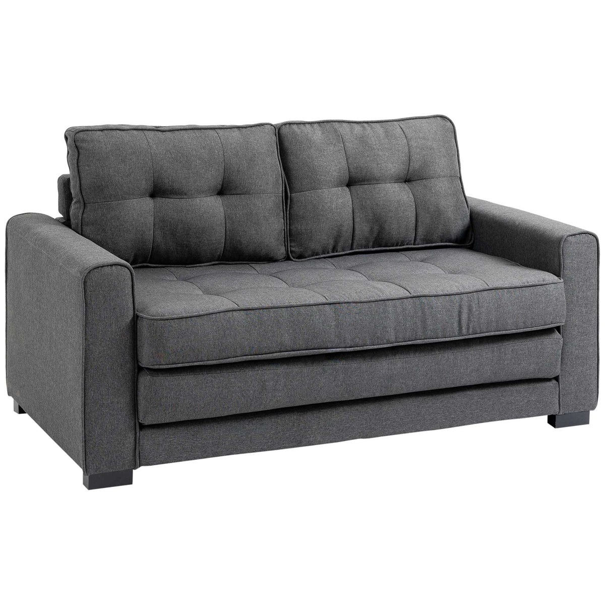 2-sits bäddsoffa 147,5 x 75 x 85 cm, grå