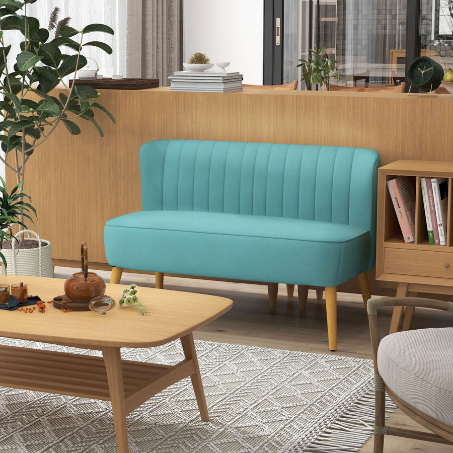 Retro Sohva 2-Istuttava, 117 x 56.5 x 77 cm, Turkoosi