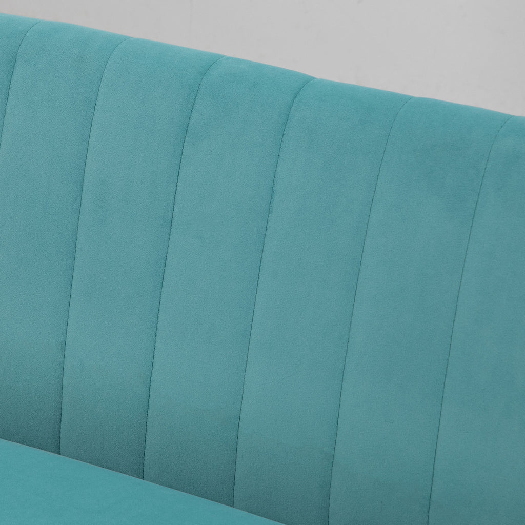 Retro Sohva 2-Istuttava, 117 x 56.5 x 77 cm, Turkoosi