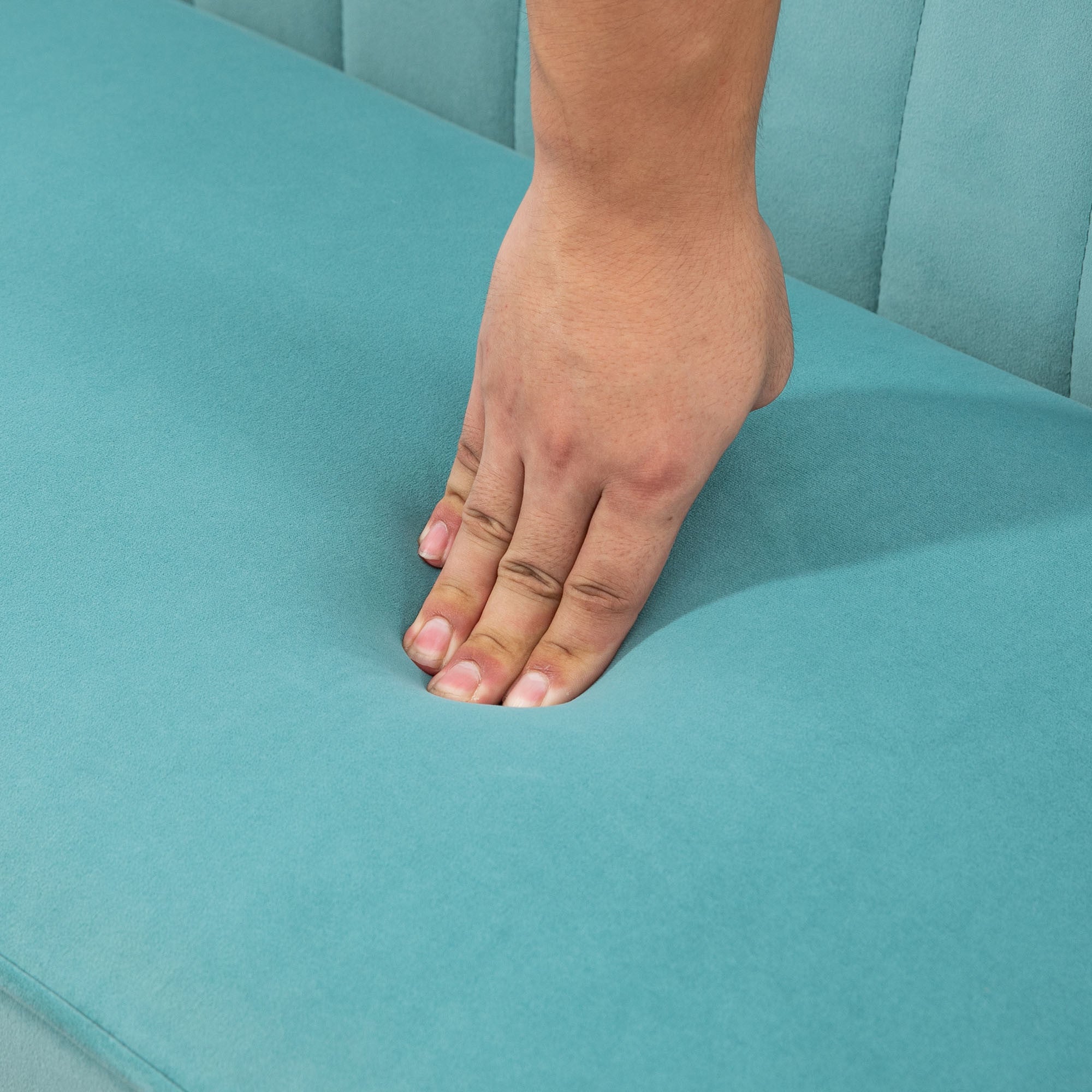 Retro Sohva 2-Istuttava, 117 x 56.5 x 77 cm, Turkoosi