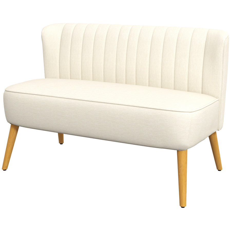 Retro Sohva 2-Istuttava, 117 x 56.5 x 77 cm, Kermanvalkoinen