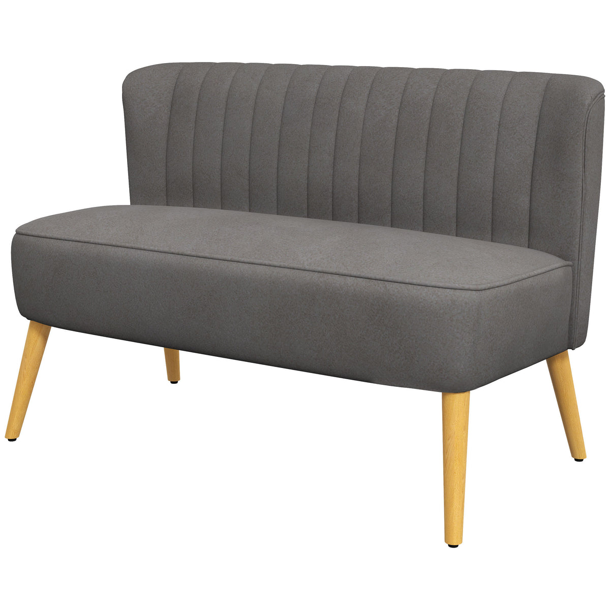 Retro soffa 2-sits, 117 x 56,5 x 77 cm, grå