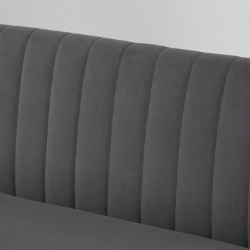 Retro soffa 2-sits, 117 x 56,5 x 77 cm, grå