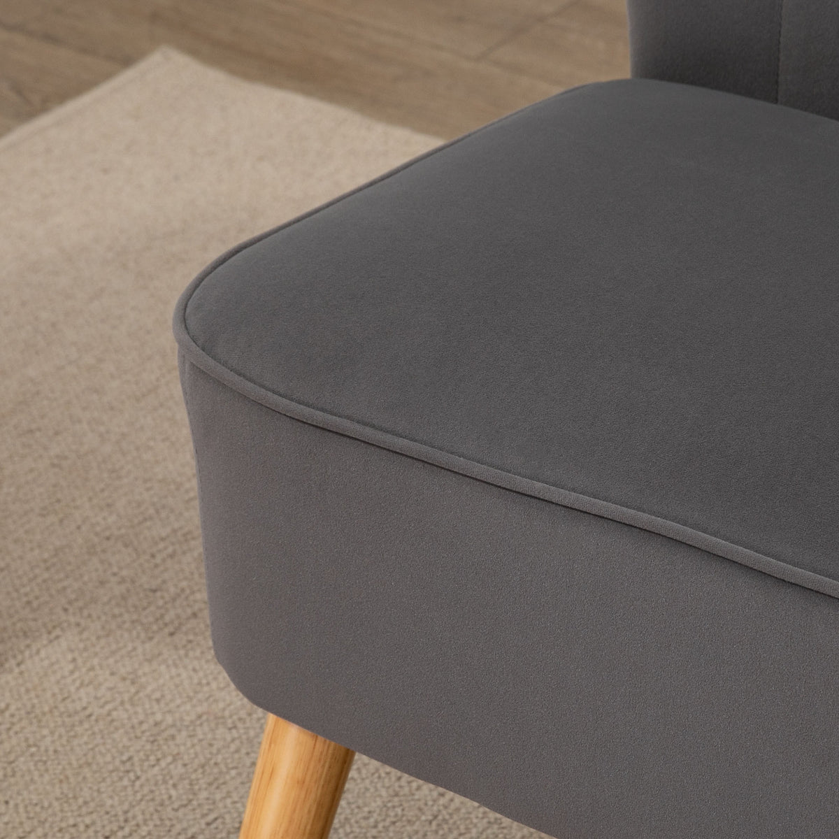 Retro soffa 2-sits, 117 x 56,5 x 77 cm, grå