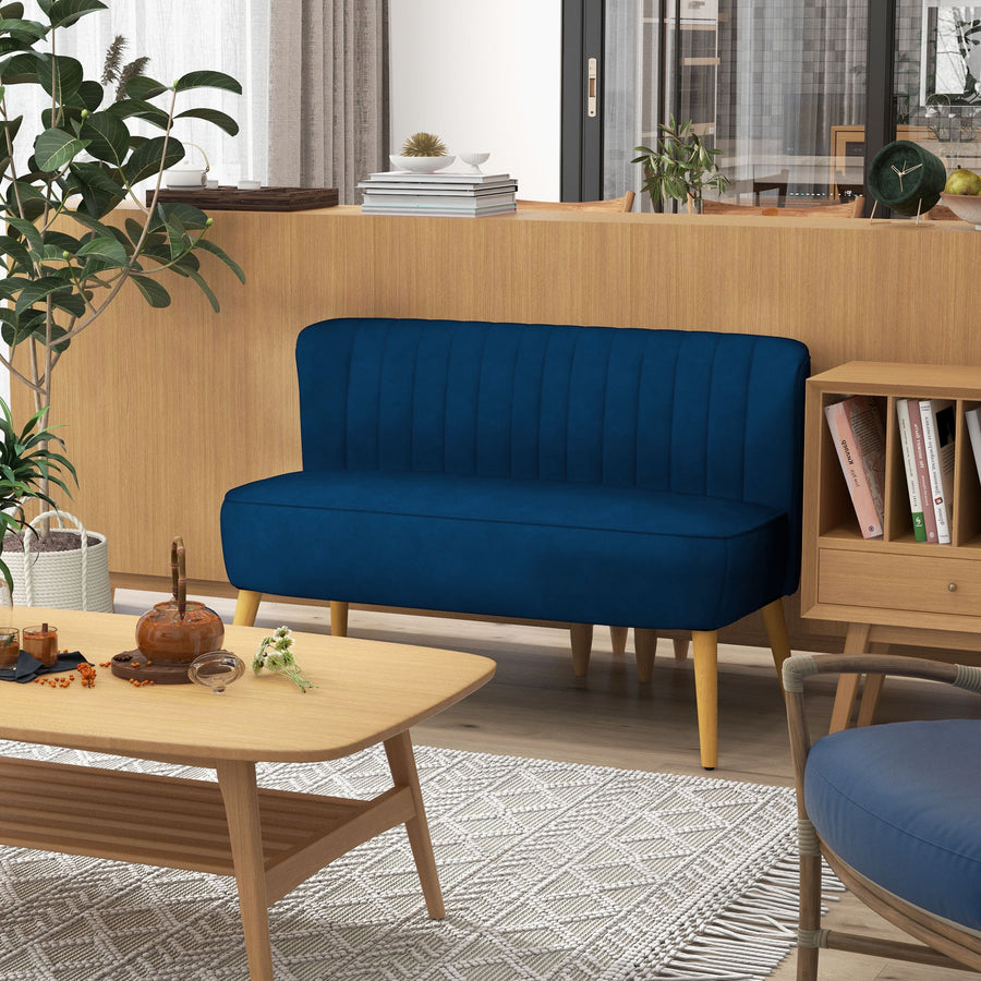 Retro Sohva 2-Istuttava, 117 x 56.5 x 77 cm, Laivastonsininen