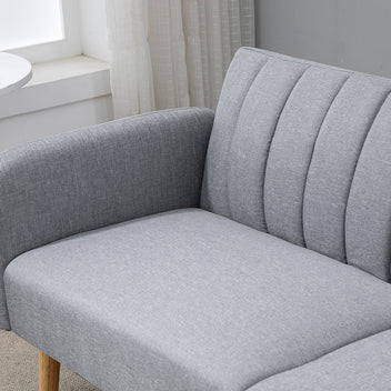 2-sitsbäddsoffa 173 x 75 x 73 cm, ljusgrå