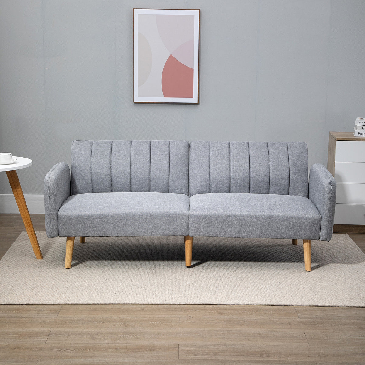 2-sitsbäddsoffa 173 x 75 x 73 cm, ljusgrå