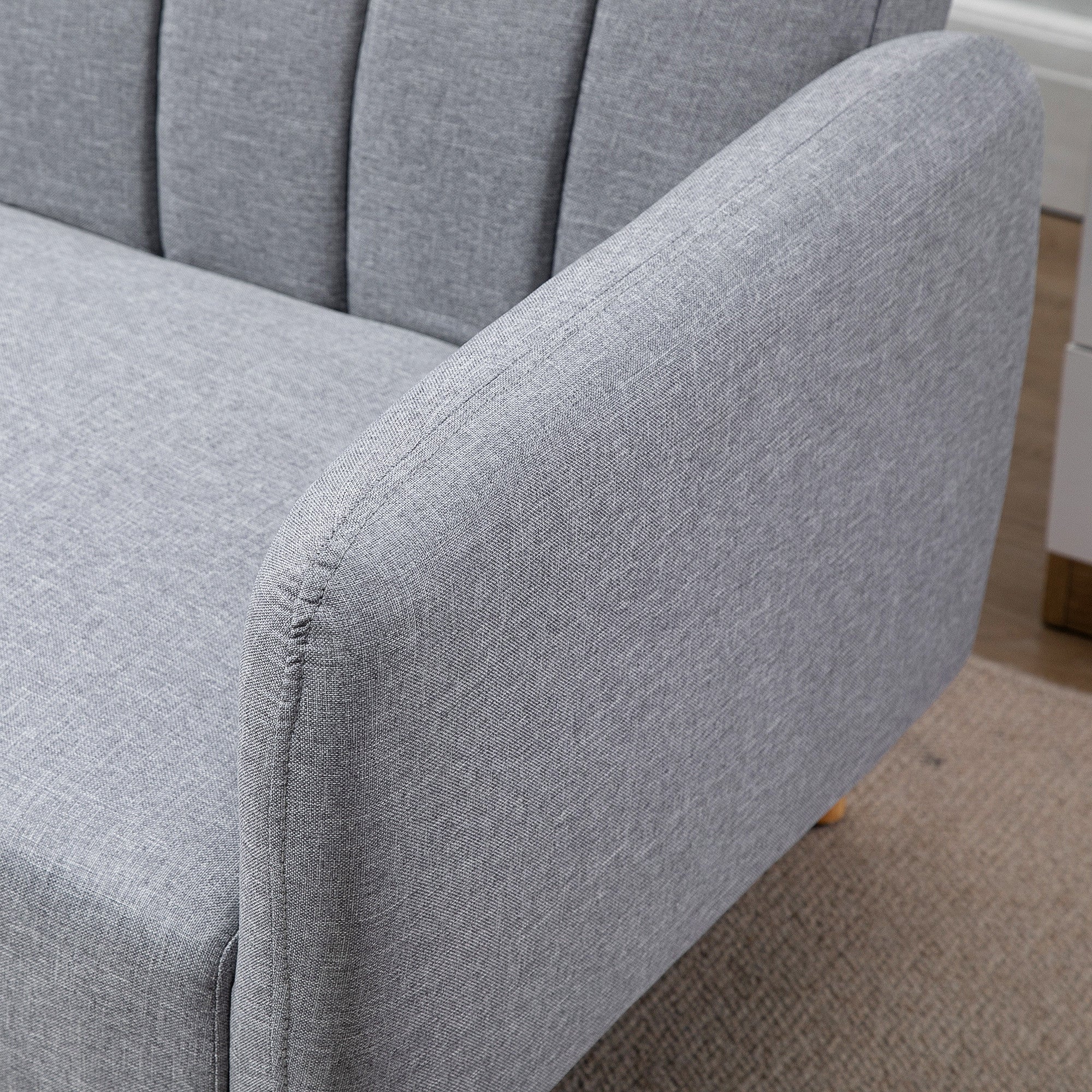 2-Istuttava Vuodesohva 173 x 75 x 73 cm, Vaaleanharmaa