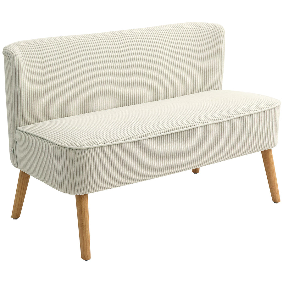 Retro soffa 2-sits, 117 x 56,5 x 77 cm, beige