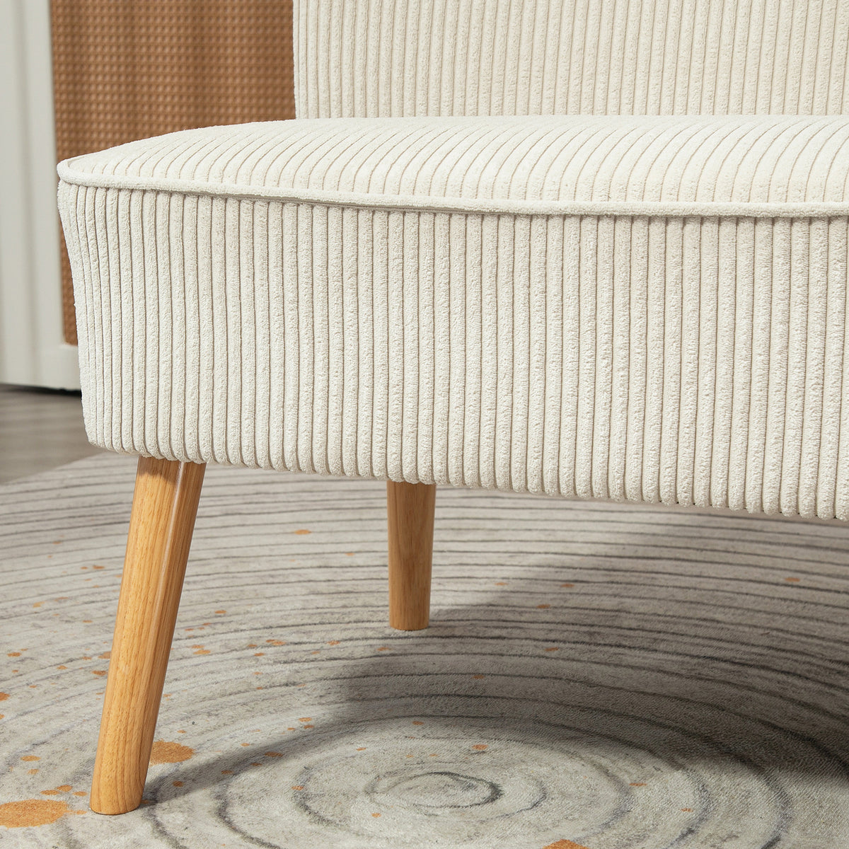 Retro soffa 2-sits, 117 x 56,5 x 77 cm, beige