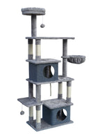 POHJOLAN LEMMIKKITARVIKE Kissan kiipeily-/raapimispuu 162 cm, Vaalean Harmaa