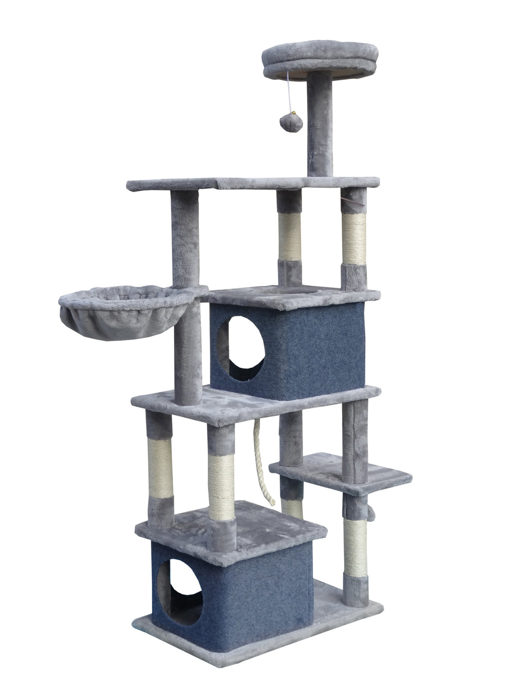 POHJOLAN LEMMIKKITARVIKE Kissan kiipeily-/raapimispuu 162 cm, Vaalean Harmaa